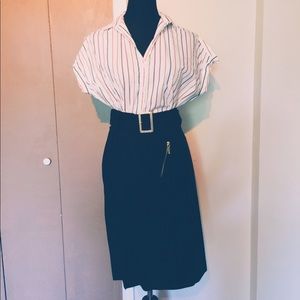 Ralph Lauren black belter waist skirt